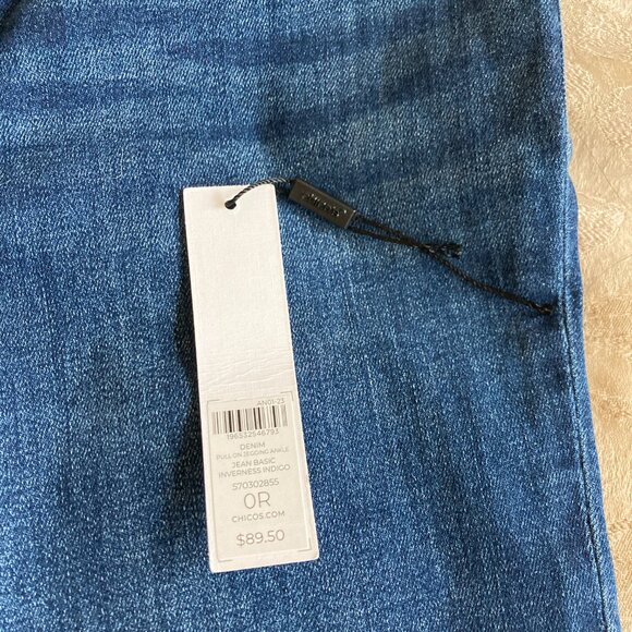Chico's Pull-On Ankle Jegging Inverness Indigo Size 0 Regular - NWT - Picture 15 of 15